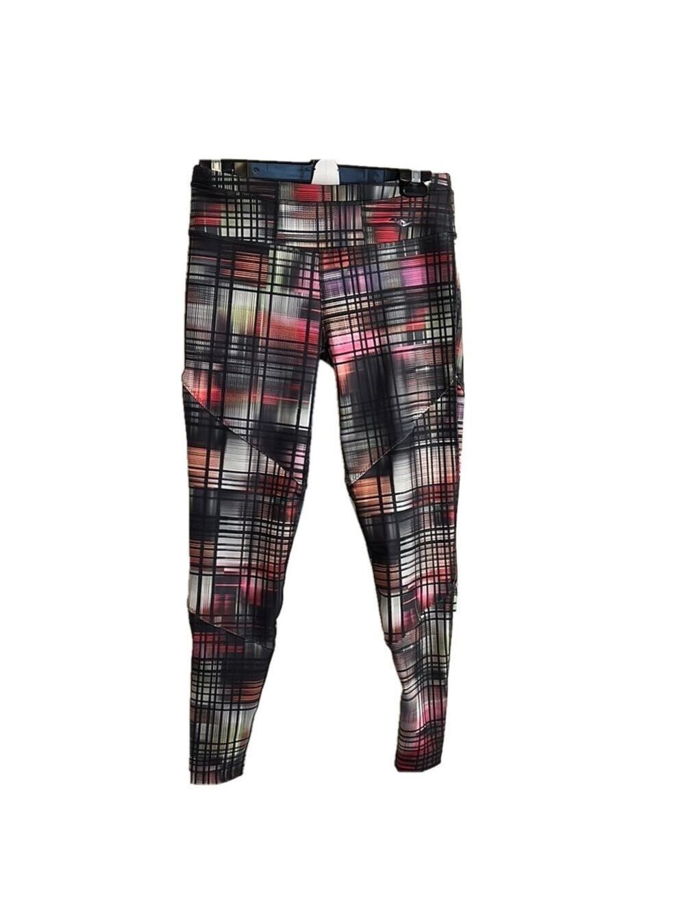 Colorful Plaid Leggings by Saucony size medium